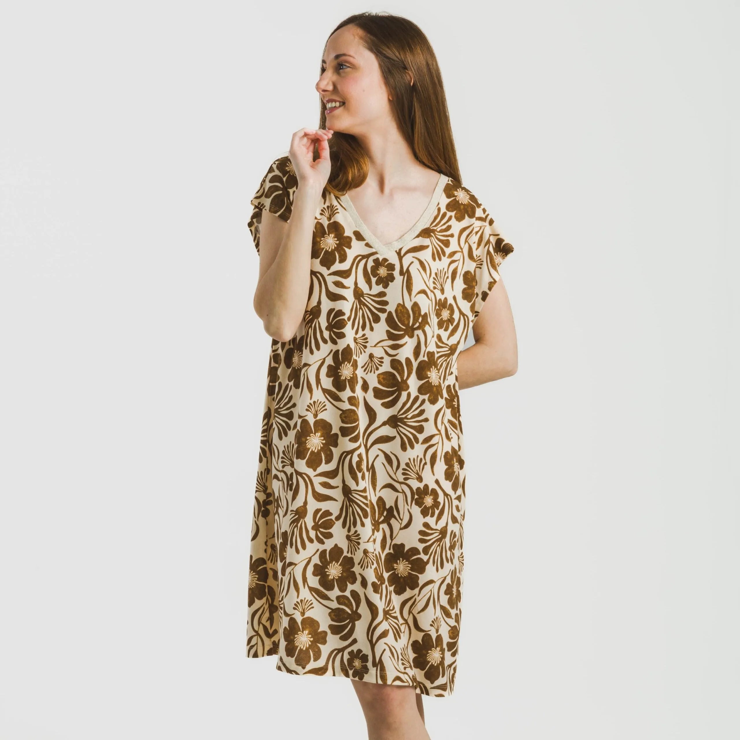 ABITO CORTO FLUO IN CREPE ALEXIS