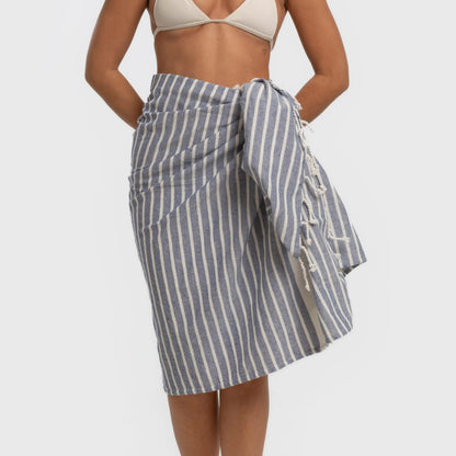 PACK PAREO ASCIUGAMANO + BORSA A RIGHE ALG