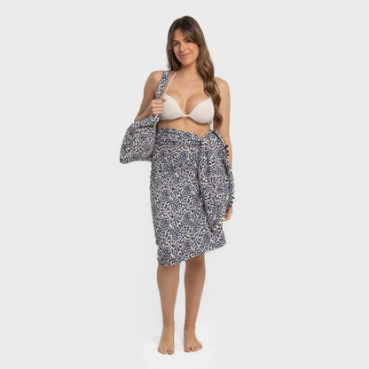 CONFEZIONE ASCIUGAMANO SARONG + BORSA A MANO