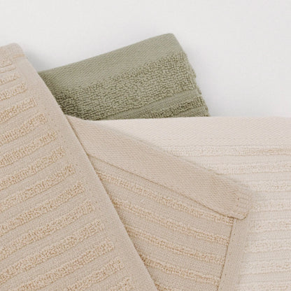 SET DI 3 ASCIUGAMANI DA CUCINA IN COTONE TINTA UNITA