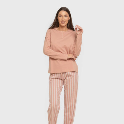 PIGIAMA LUNGO A RIGHE MARSIGLIA DA DONNA