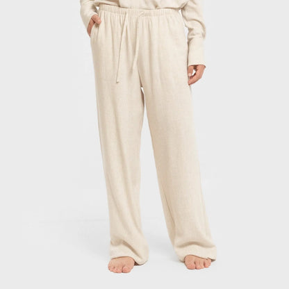 PANTALONI LUNGHI IN LINO SEMPLICI DA DONNA