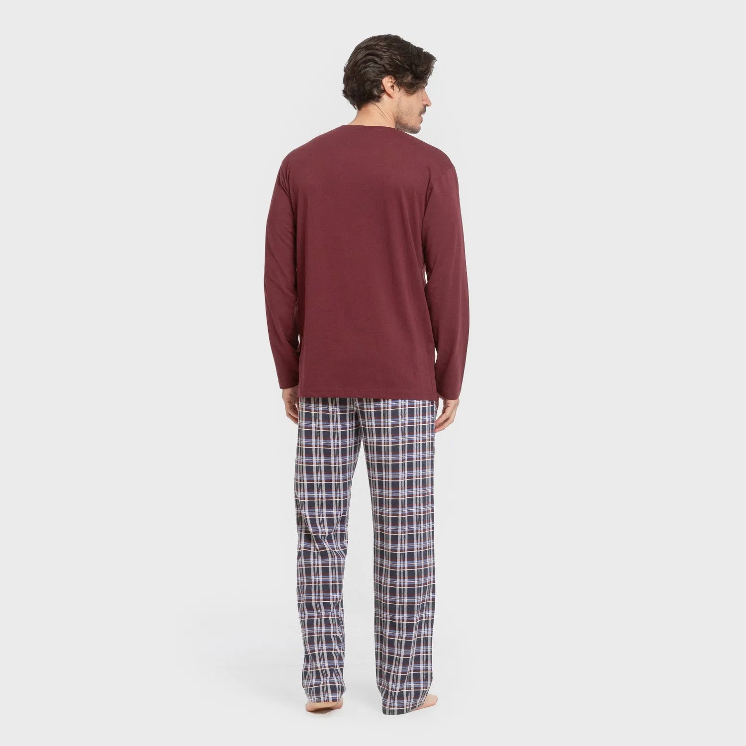 Pigiama lungo da uomo a quadri Edison