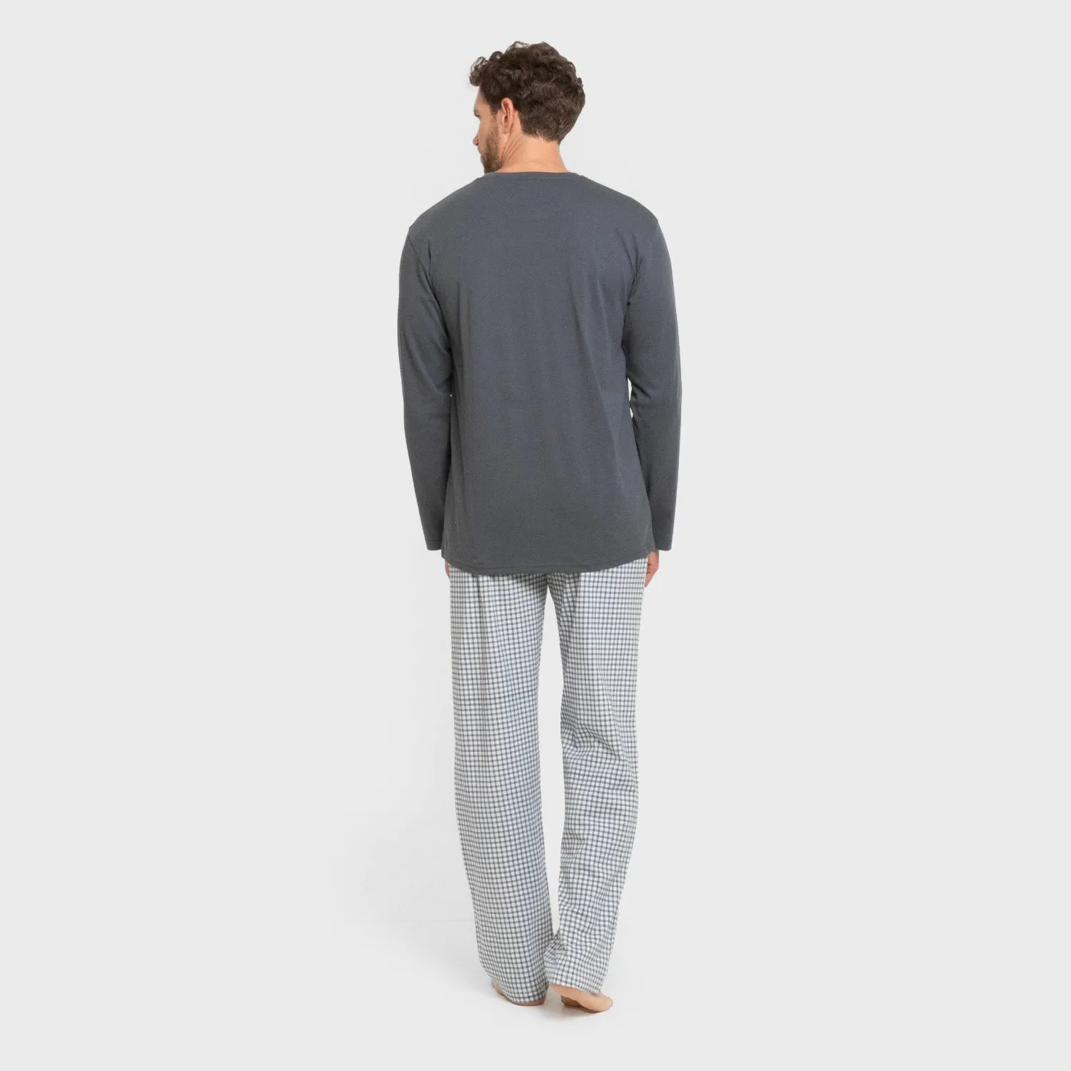 Pigiama lungo da uomo a quadri EDMUND