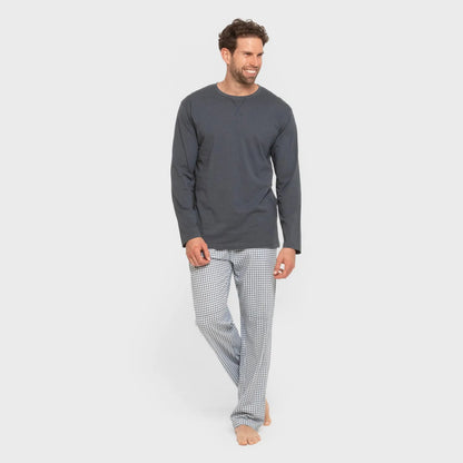 Pigiama lungo da uomo a quadri EDMUND