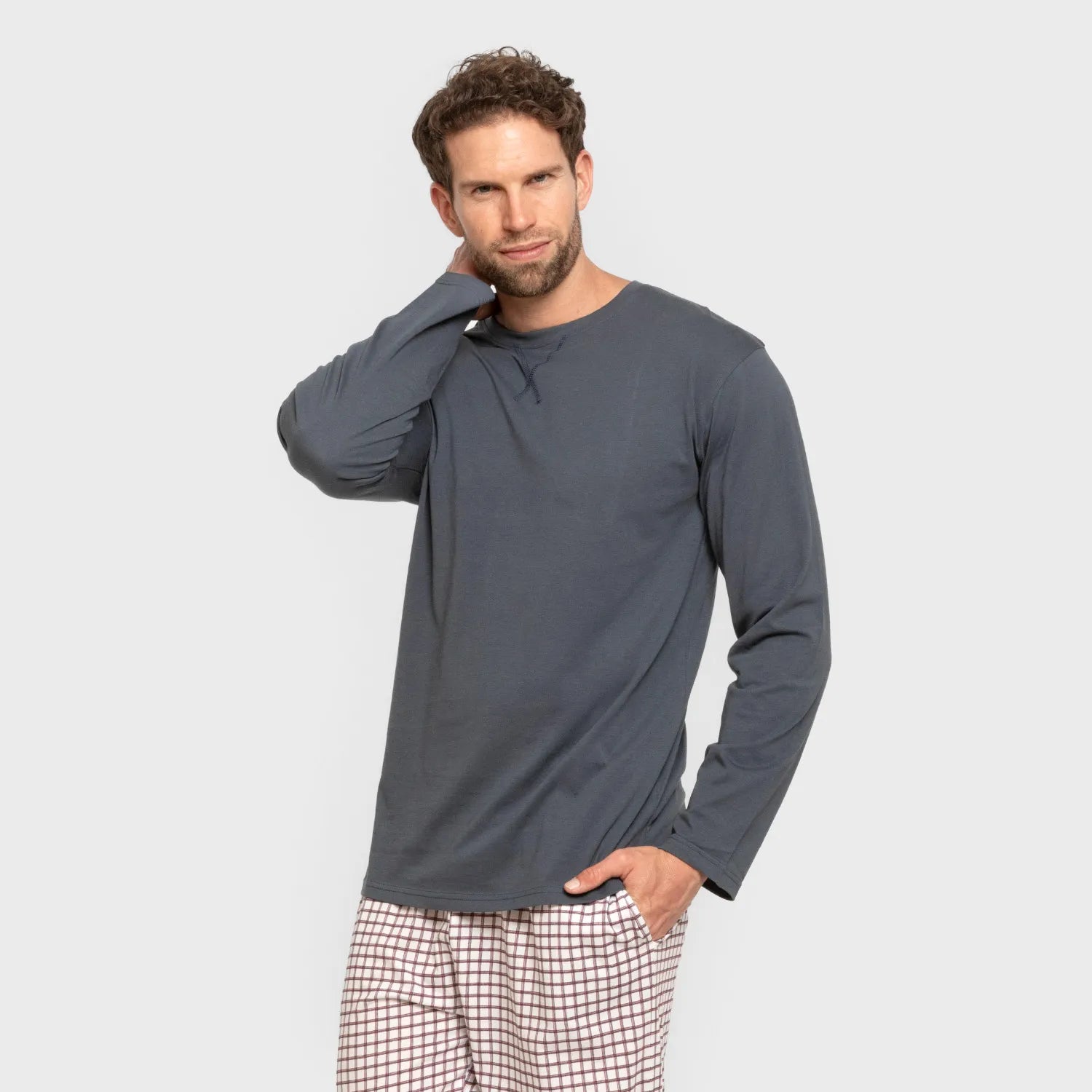 PIGIAMA LUNGO DA UOMO A QUADRI MICHAEL