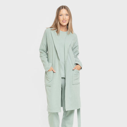 VESTAGLIA CANALE A RIGHE LARGHE IN TINTA UNITA