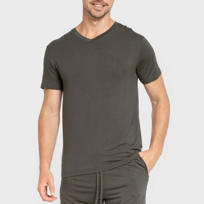 Pigiama corto da uomo in viscosa semplice