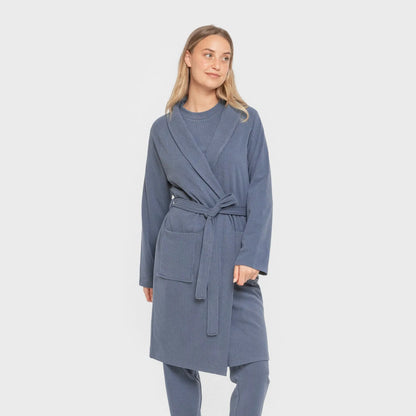 VESTAGLIA CANALE A RIGHE LARGHE IN TINTA UNITA