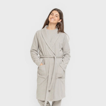 VESTAGLIA CANALE A RIGHE LARGHE IN TINTA UNITA