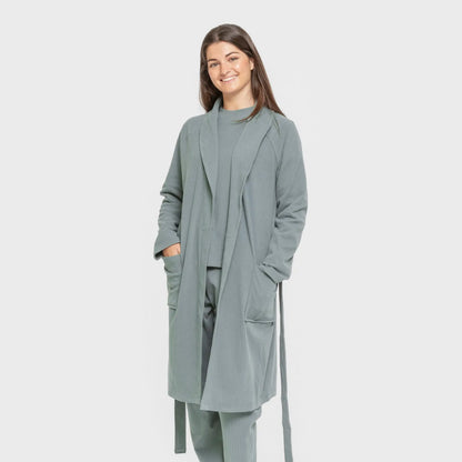 VESTAGLIA CANALE A RIGHE LARGHE IN TINTA UNITA