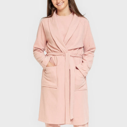 VESTAGLIA CANALE A RIGHE LARGHE IN TINTA UNITA