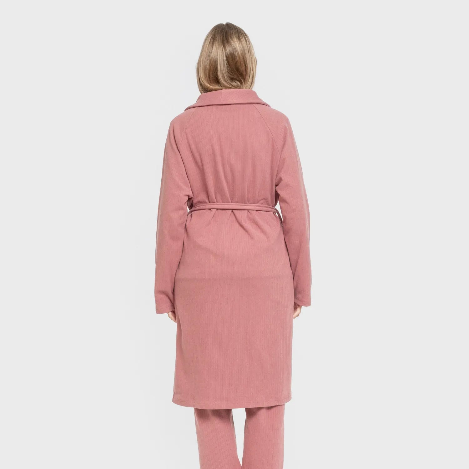 VESTAGLIA CANALE A RIGHE LARGHE IN TINTA UNITA