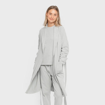 VESTAGLIA CANALE A RIGHE LARGHE IN TINTA UNITA