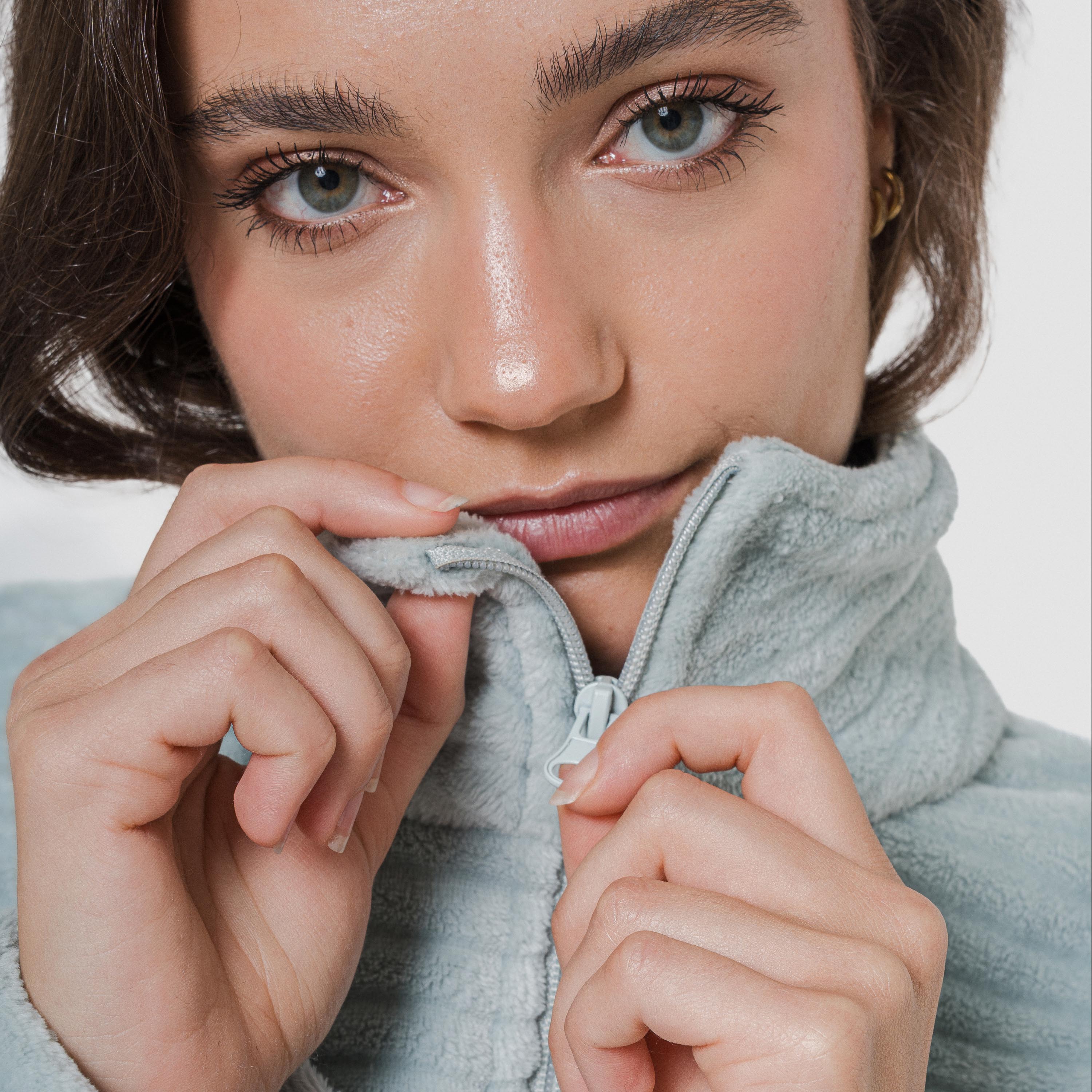 FELPA IN VELLUTO A RIGHE SEMPLICI DA DONNA