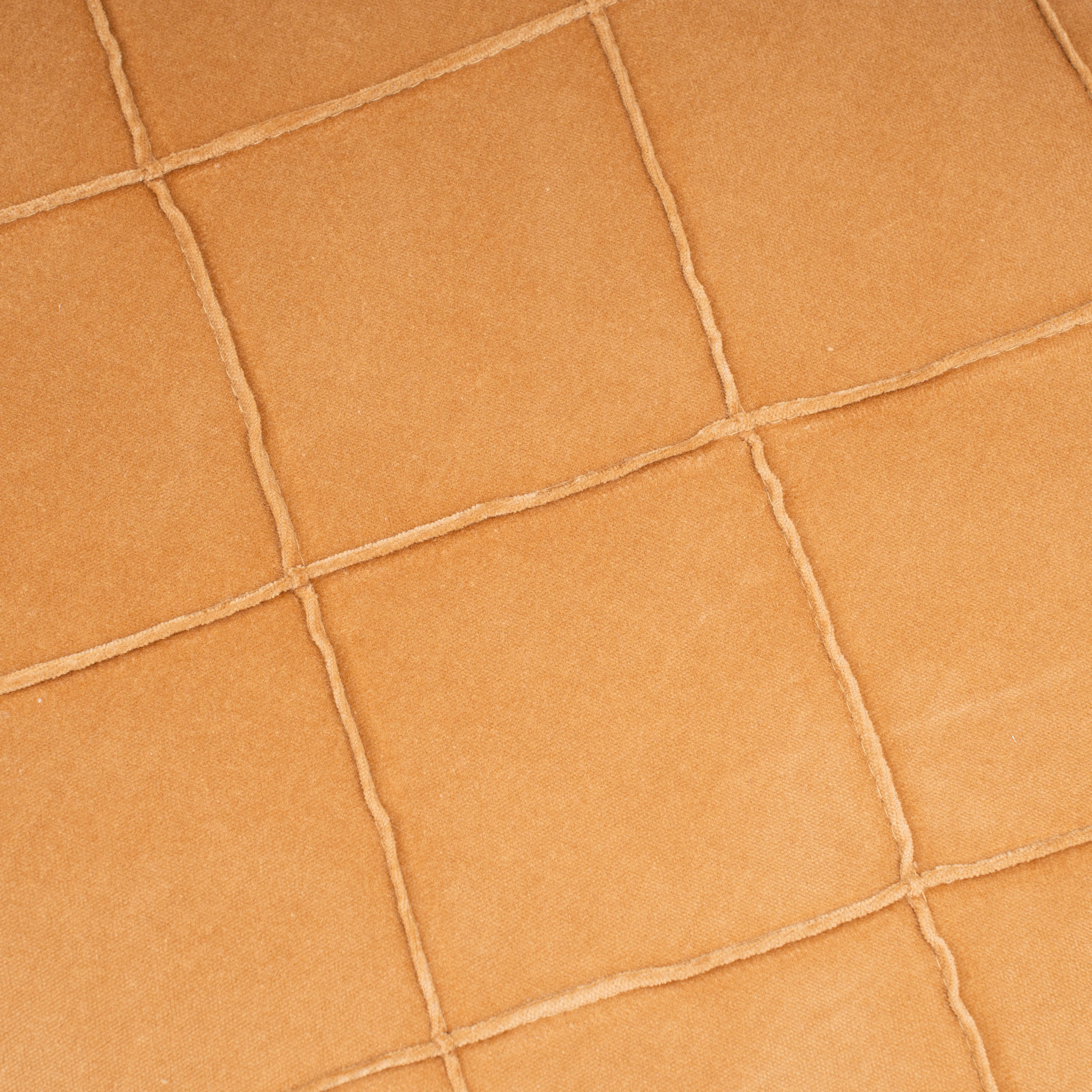 Cojín rectangular 30x50 terciopelo algodón Rombo ocre - funda + relleno