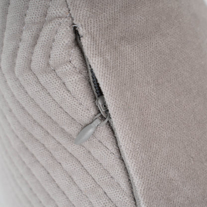 Cojín rectangular 30x50 terciopelo algodón Hungria gris claro - funda + relleno