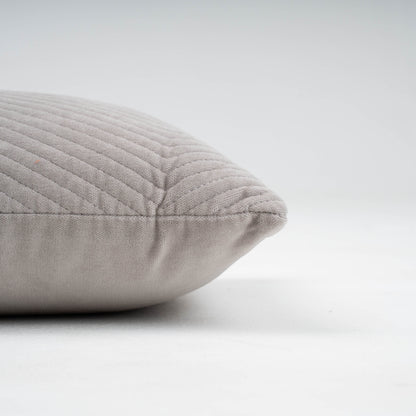 Cojín rectangular 30x50 terciopelo algodón Hungria gris claro - funda + relleno