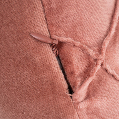 Cojín rectangular 30x50 terciopelo algodón Rombo rosette - funda + relleno