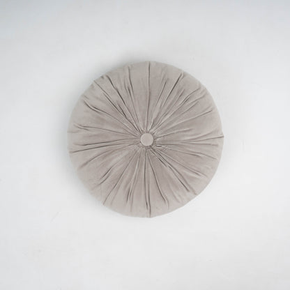 Cojín terciopelo algodón Oreo 40x40 gris claro - funda + relleno