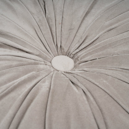 Cojín terciopelo algodón Oreo 40x40 gris claro - funda + relleno