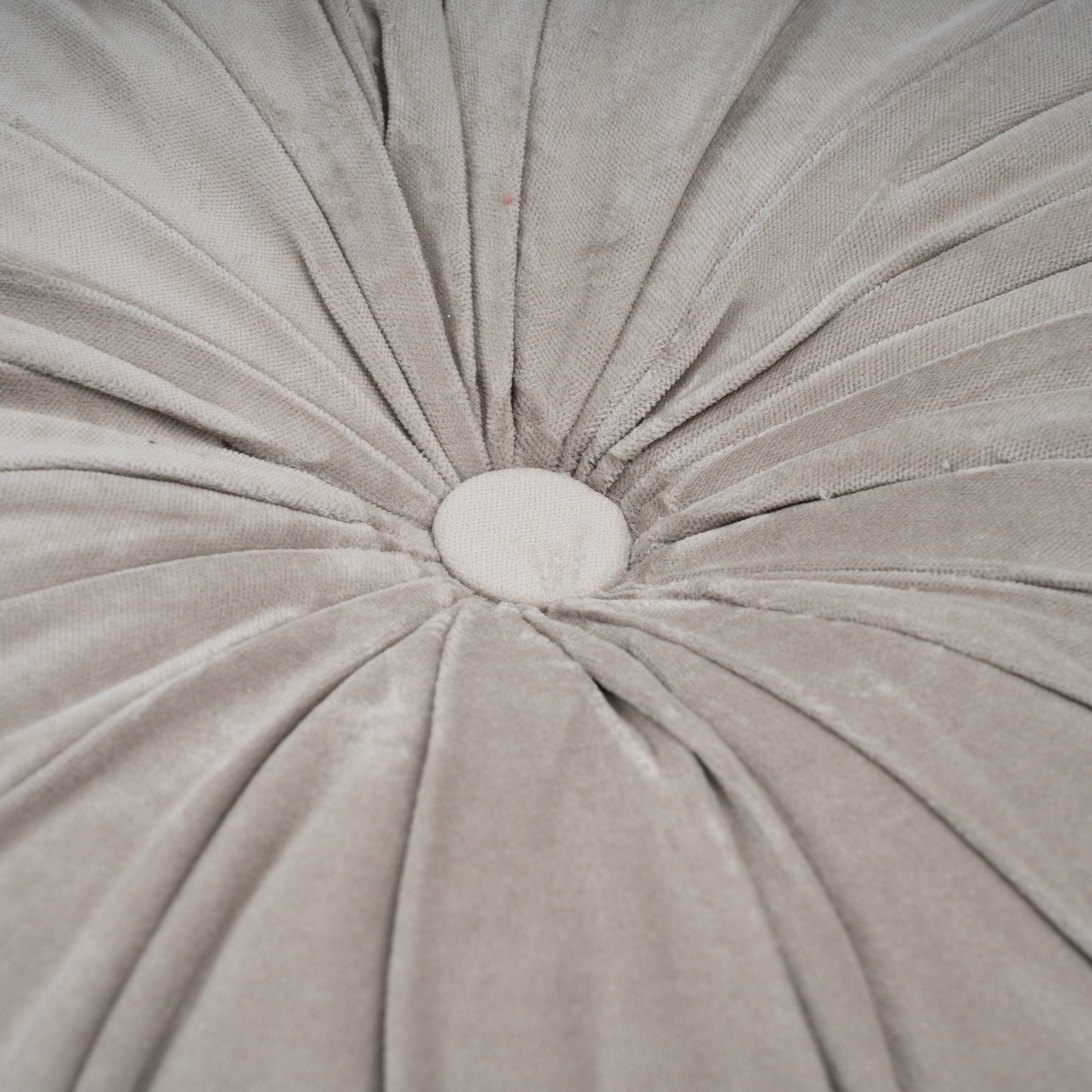 Cojín terciopelo algodón Oreo 40x40 gris claro - funda + relleno