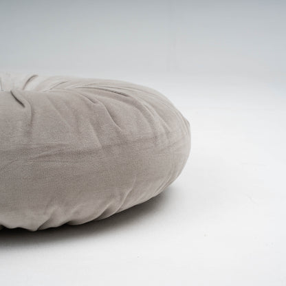 Cojín terciopelo algodón Oreo 40x40 gris claro - funda + relleno