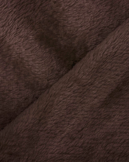 Manta terciopelo lisa marrón