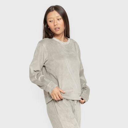 Pijama terciopelo super soft liso Verde Seco