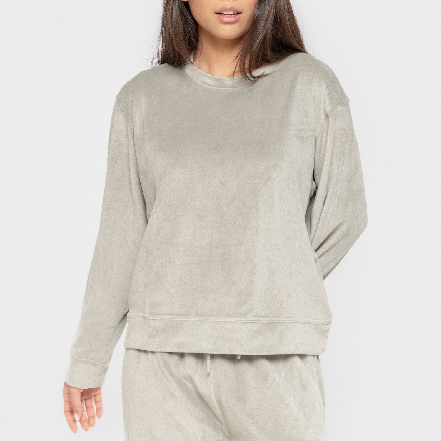 Pijama terciopelo super soft liso Verde Seco