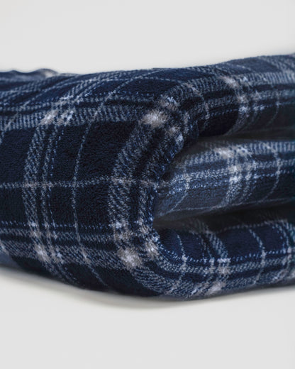 Manta coral Cuadro Brais azul marino