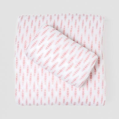 Juego de sábanas coralina Espiga rosa - PR