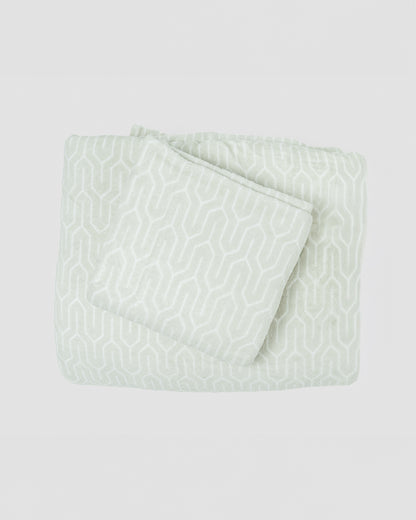 Jogo de lençóis de coralina Yolanda verde