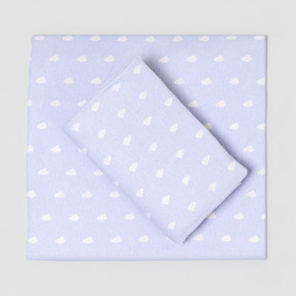 Jogo de lençóis flanela Nubecita azul celeste - PR