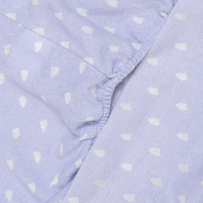 Jogo de lençóis flanela Nubecita azul celeste - PR