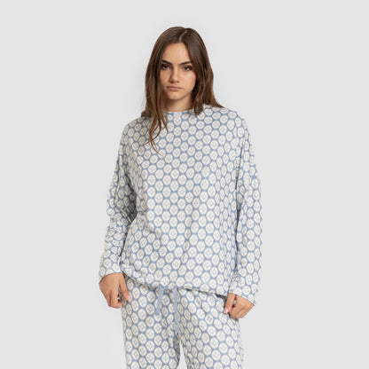 Pijama largo Secret mujer Fatuo indigo