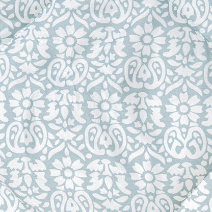 Edredón estampado Matilde verde seco