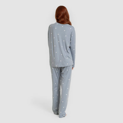 Pijama largo mujer soft Choer indigo
