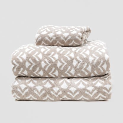 Juego de sábanas coralina Etea gris claro - PR