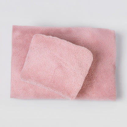 Juego de sábanas coralina lisas cuna  Rosa Palo