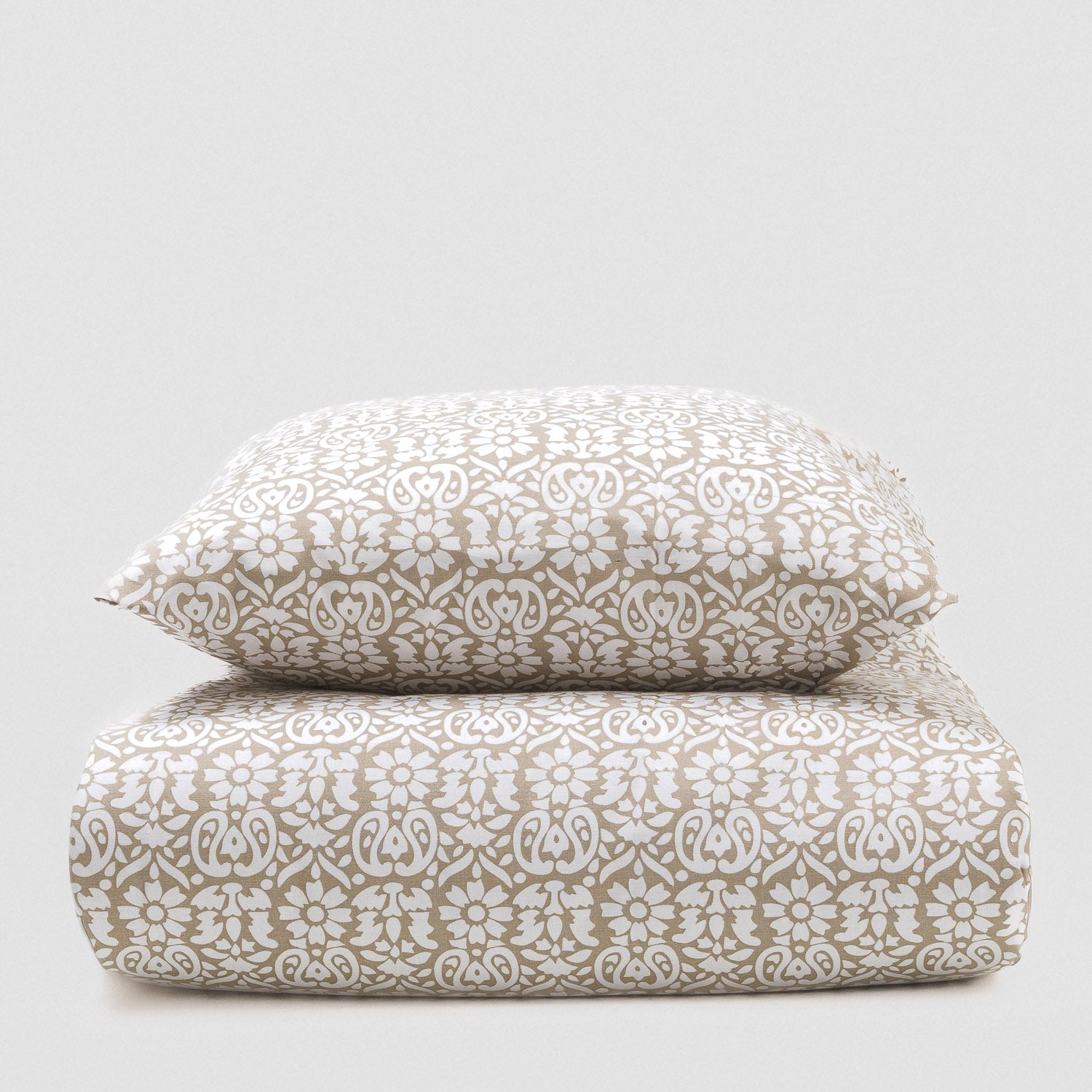 Capa de edredão de algodão Matilde taupe - PR