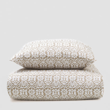Capa de edredão de algodão Matilde taupe - PR