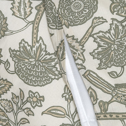 Capa de edredão de algodão Enelia verde seco - taupe - PR