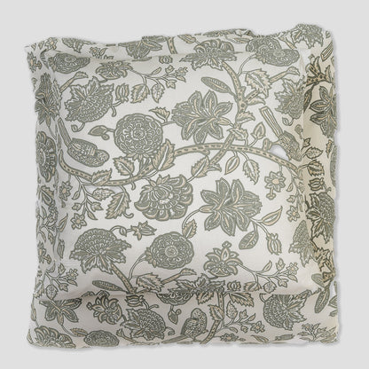 Capa de edredão de algodão Enelia verde seco - taupe - PR