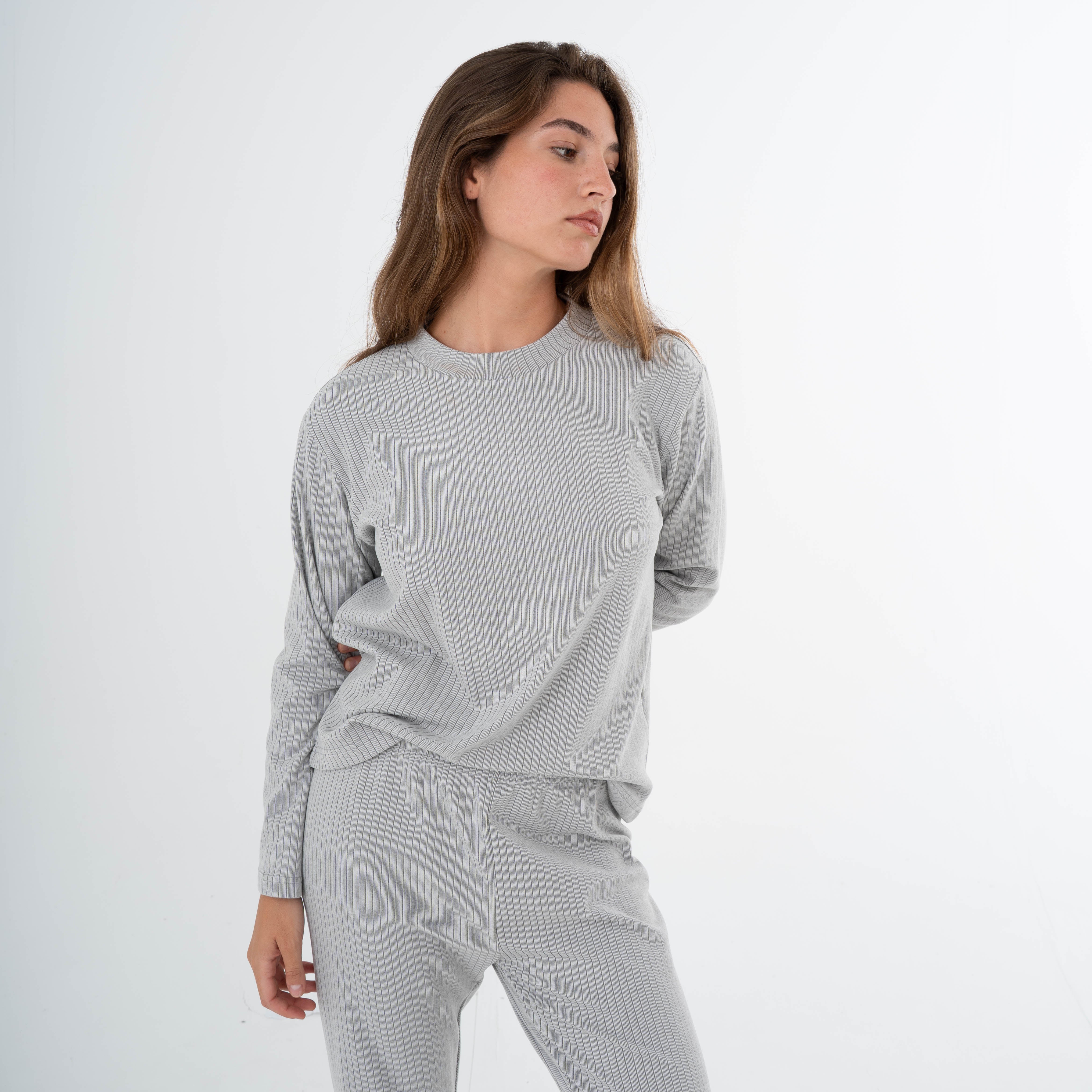 Pijama Canale Raya Ancha Gris